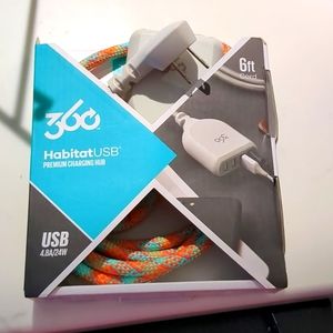 360 6ft Habitat USB premium charging plug
